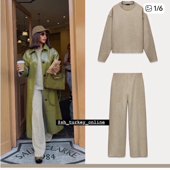 NWT ZARA 2024 COLLECTION SOFT STRAIGHT LEG PANTS SIZE S AND L - Picture 8 of 10